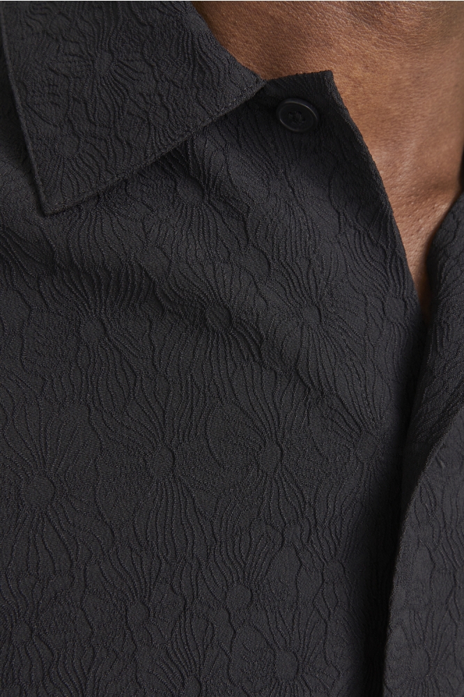 JPRBLATREND JACQUARD L/S SHIRT STYD 12278765 BLACK